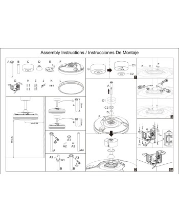 LUNA  S * VENTILADOR PEQUEÑO LED - BLANCO